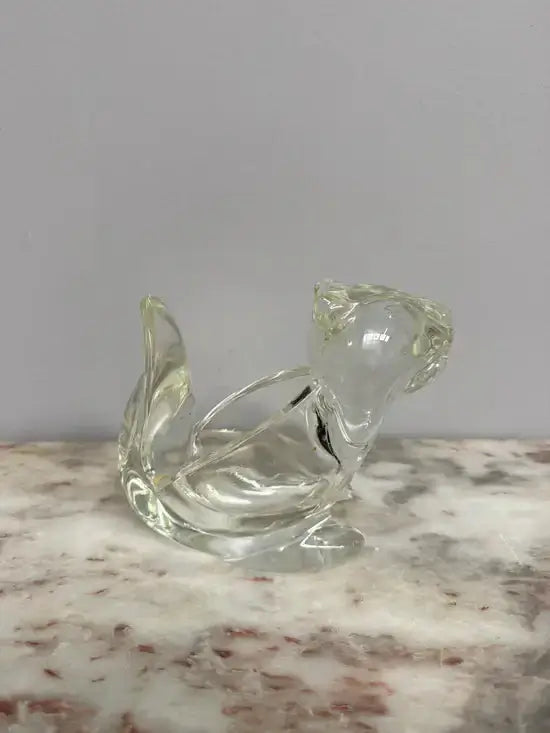 Charming Vintage Art Glass Squirrel