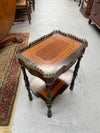 French Inlaid Side Table With Brass Fittings | Antique & Vintage | Moonee Ponds Antiques | Australia Wide Delivery