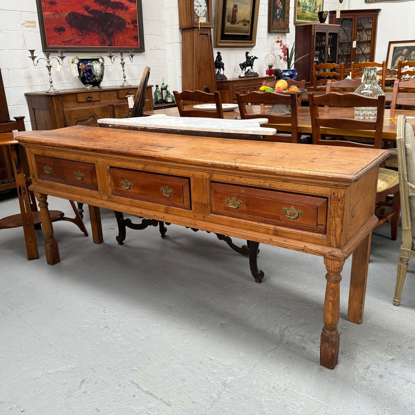 Early 19th Century Western Red Cedar Console Table