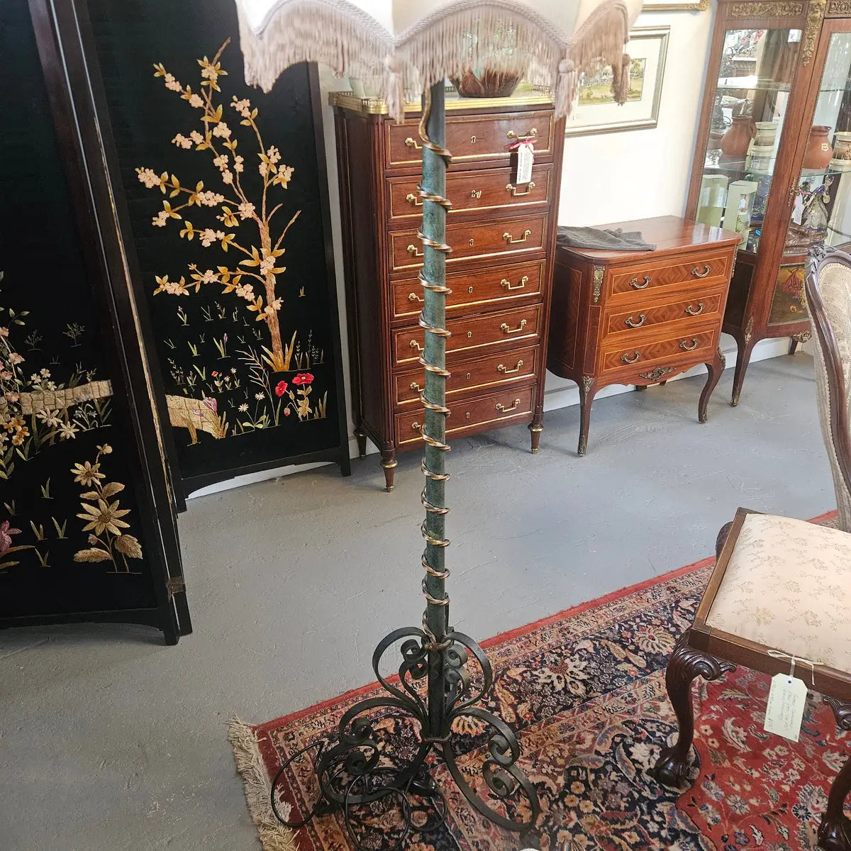 Eccentric French Wrough Iron Floor Lamp | Antique & Vintage | Moonee Ponds Antiques | Australia Wide Delivery