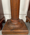 Edwardian Oak Pedestal With Fluted Column | Antique & Vintage | Moonee Ponds Antiques | Australia Wide Delivery