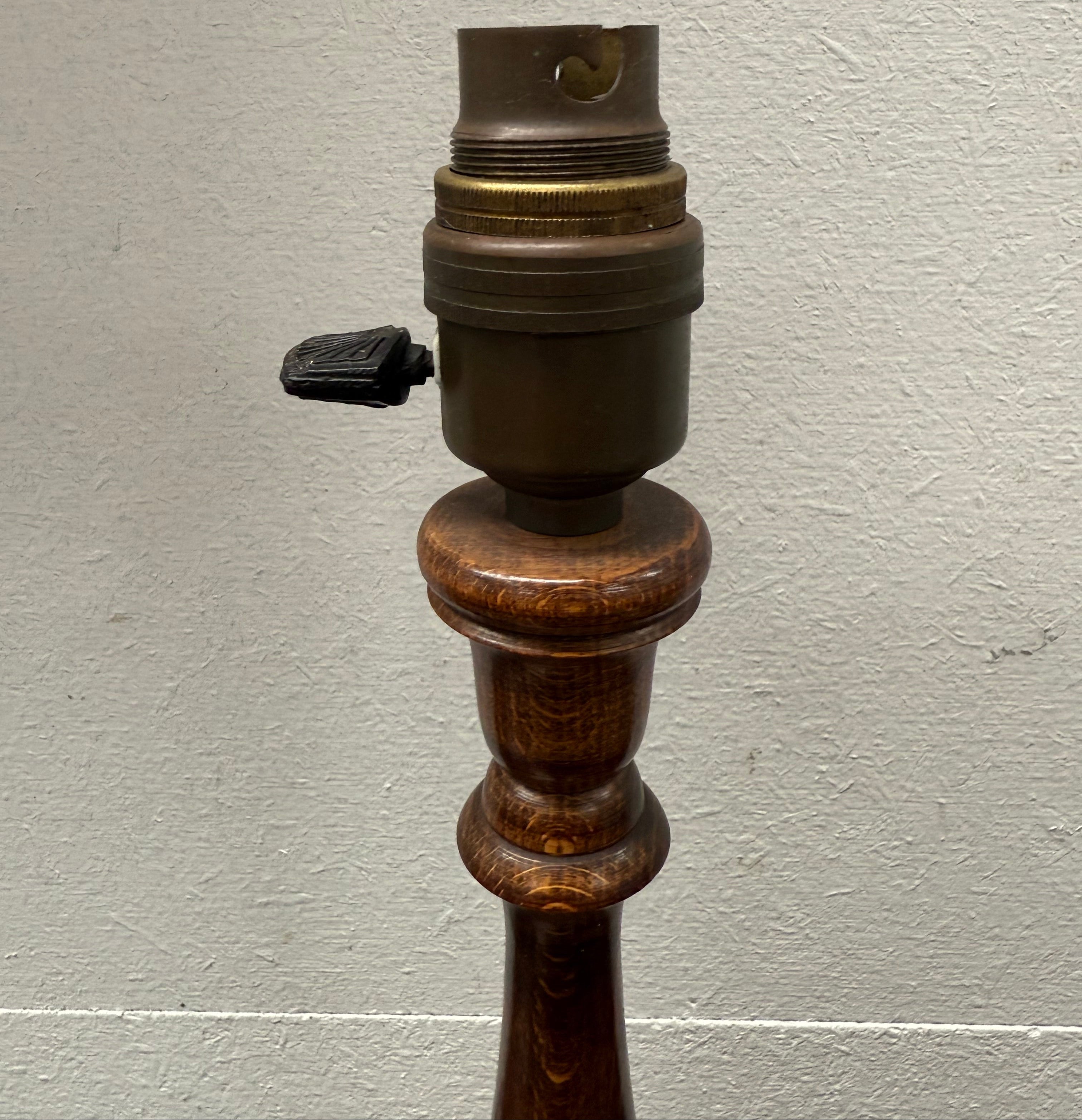 Edwardian Timber Table Lamp Base | Antique & Vintage | Moonee Ponds Antiques | Australia Wide Delivery