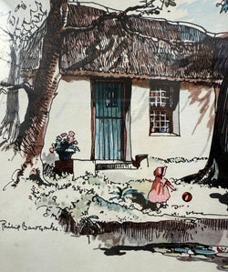 Framed Mixed Media "The Slave Bell Old Nectar Farm C.P" By Philip Bawcombe (British and South Africa 190) | Antique & Vintage | Moonee Ponds Antiques | Australia Wide Delivery