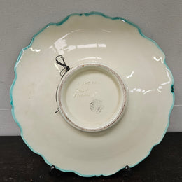 French Signed Majolica Charger