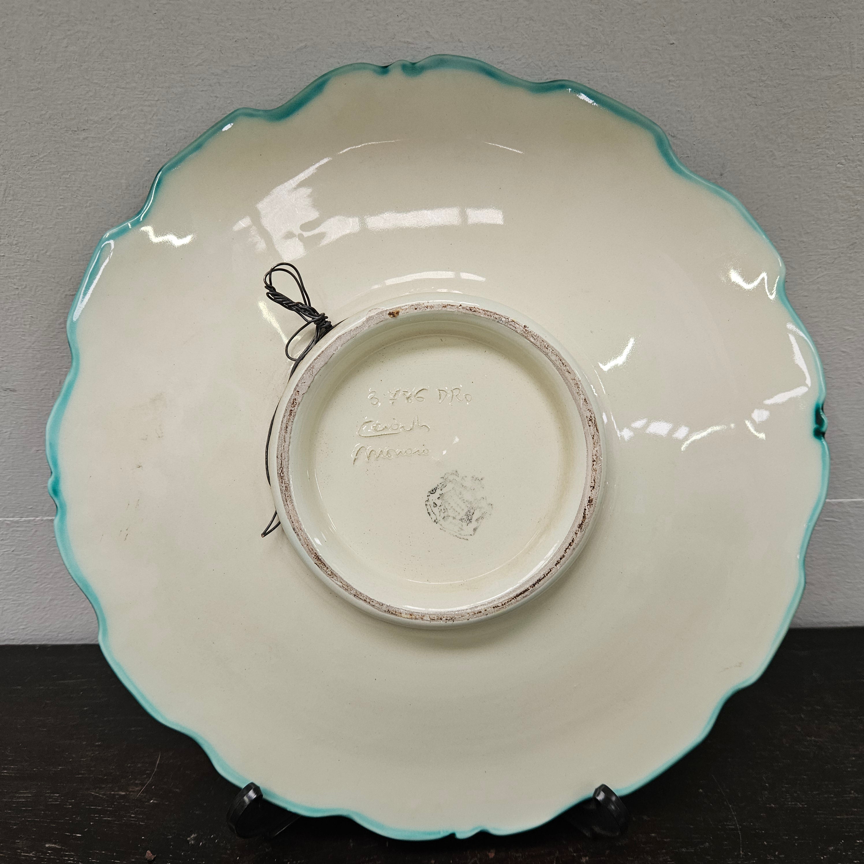 French Signed Majolica Charger | Antique & Vintage | Moonee Ponds Antiques | Australia Wide Delivery