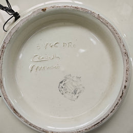 French Signed Majolica Charger