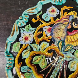 French Signed Majolica Charger | Antique & Vintage | Moonee Ponds Antiques | Australia Wide Delivery