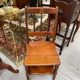 19th Century Mahogany Library Steps/Chair