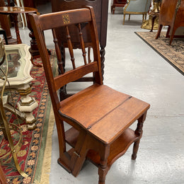 19th Century Mahogany Library Steps/Chair