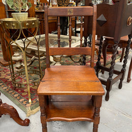 19th Century Mahogany Library Steps/Chair