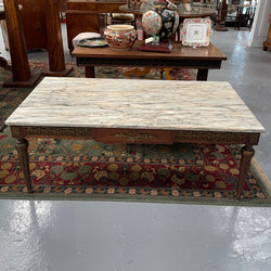 Large Louis XVI Style Marble Top Walnut Coffee Table | Antique & Vintage | Moonee Ponds Antiques | Australia Wide Delivery