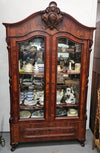Late 19th Century History Flame Mahogany Display Cabinet | Antique & Vintage | Moonee Ponds Antiques | Australia Wide Delivery