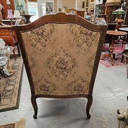 Louis XV Style French Wingback Walnut Tapestry Chair | Antique & Vintage | Moonee Ponds Antiques | Australia Wide Delivery