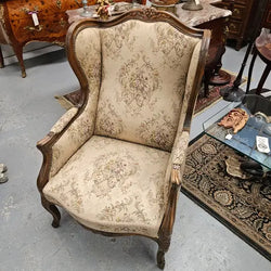 Louis XV Style French Wingback Walnut Tapestry Chair | Antique & Vintage | Moonee Ponds Antiques | Australia Wide Delivery