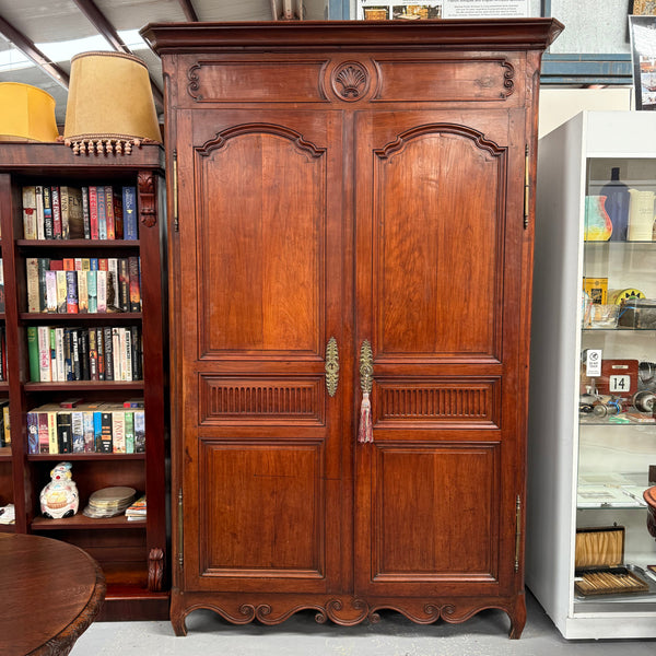 Louis XV Style Fruitwood Two Door Armoire Circa 1880