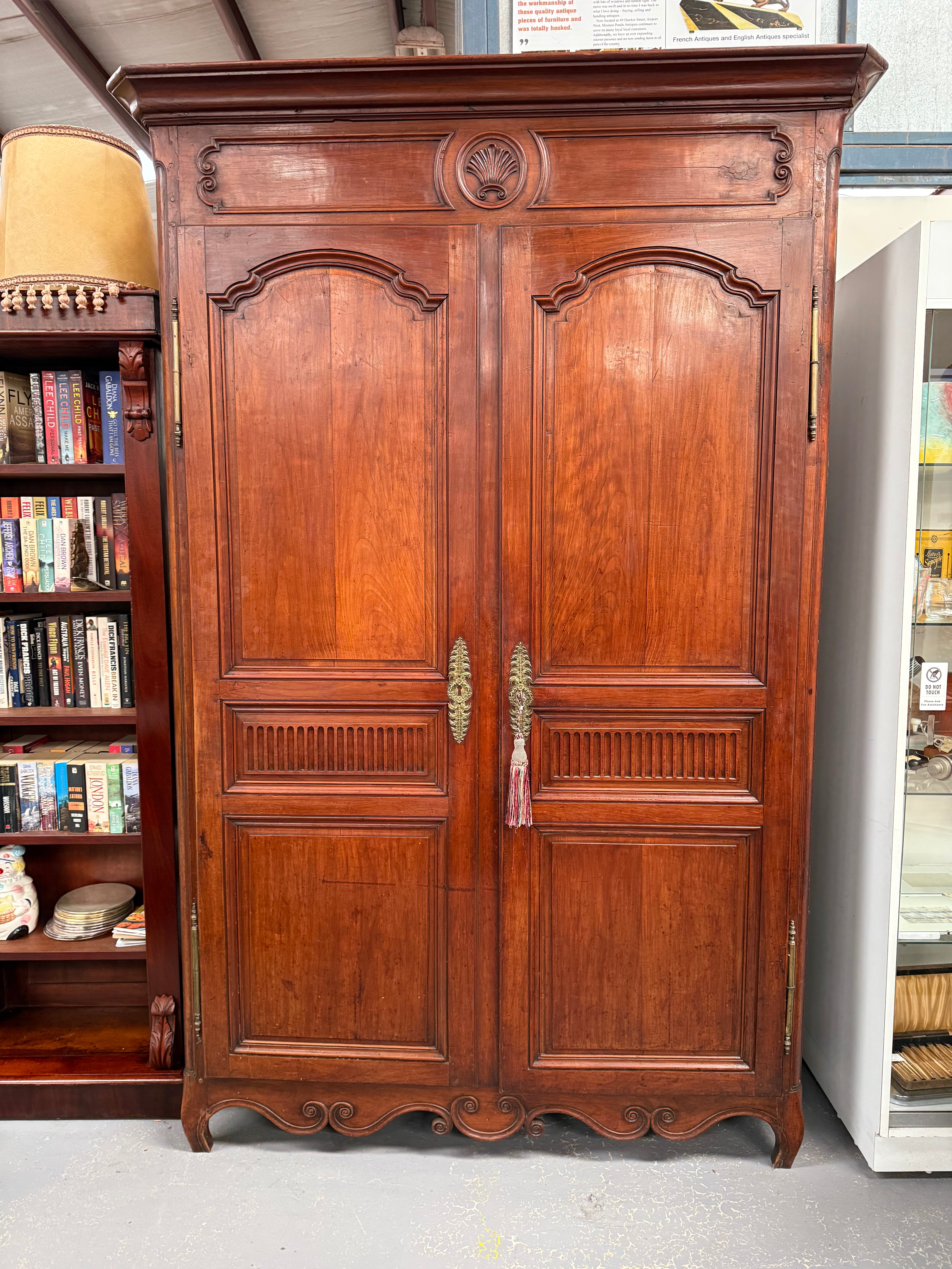 Louis XV Style Fruitwood Two Door Armoire Circa 1880 | Antique & Vintage | Moonee Ponds Antiques | Australia Wide Delivery
