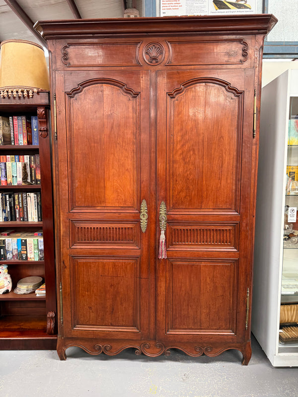 Louis XV Style Fruitwood Two Door Armoire Circa 1880