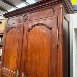 Louis XV Style Fruitwood Two Door Armoire Circa 1880