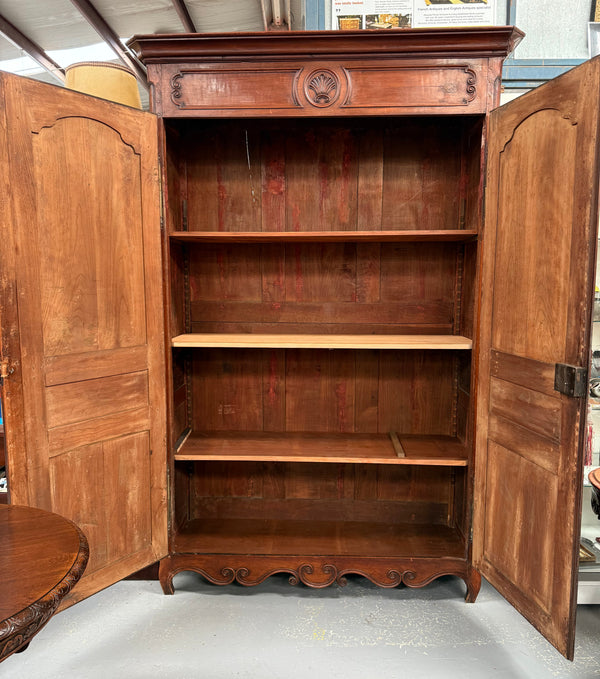 Louis XV Style Fruitwood Two Door Armoire Circa 1880