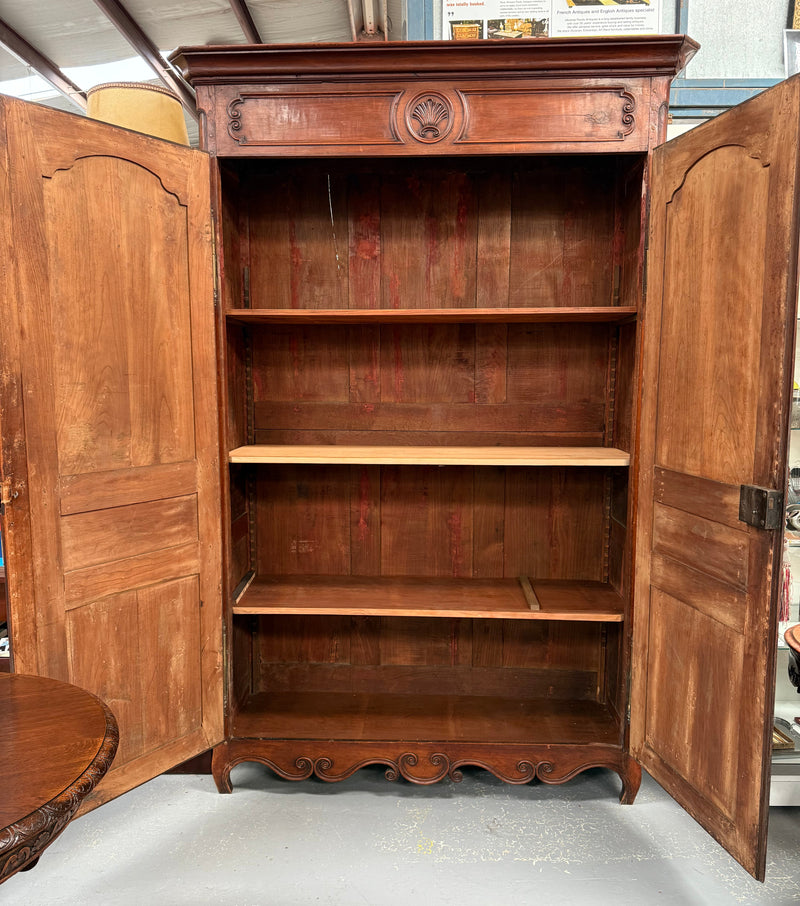 Louis XV Style Fruitwood Two Door Armoire Circa 1880