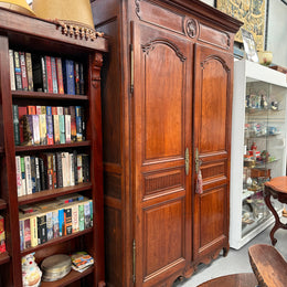 Louis XV Style Fruitwood Two Door Armoire Circa 1880