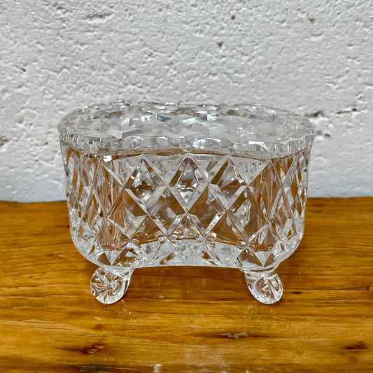 Lovely Vintage Crystal Trinket Box