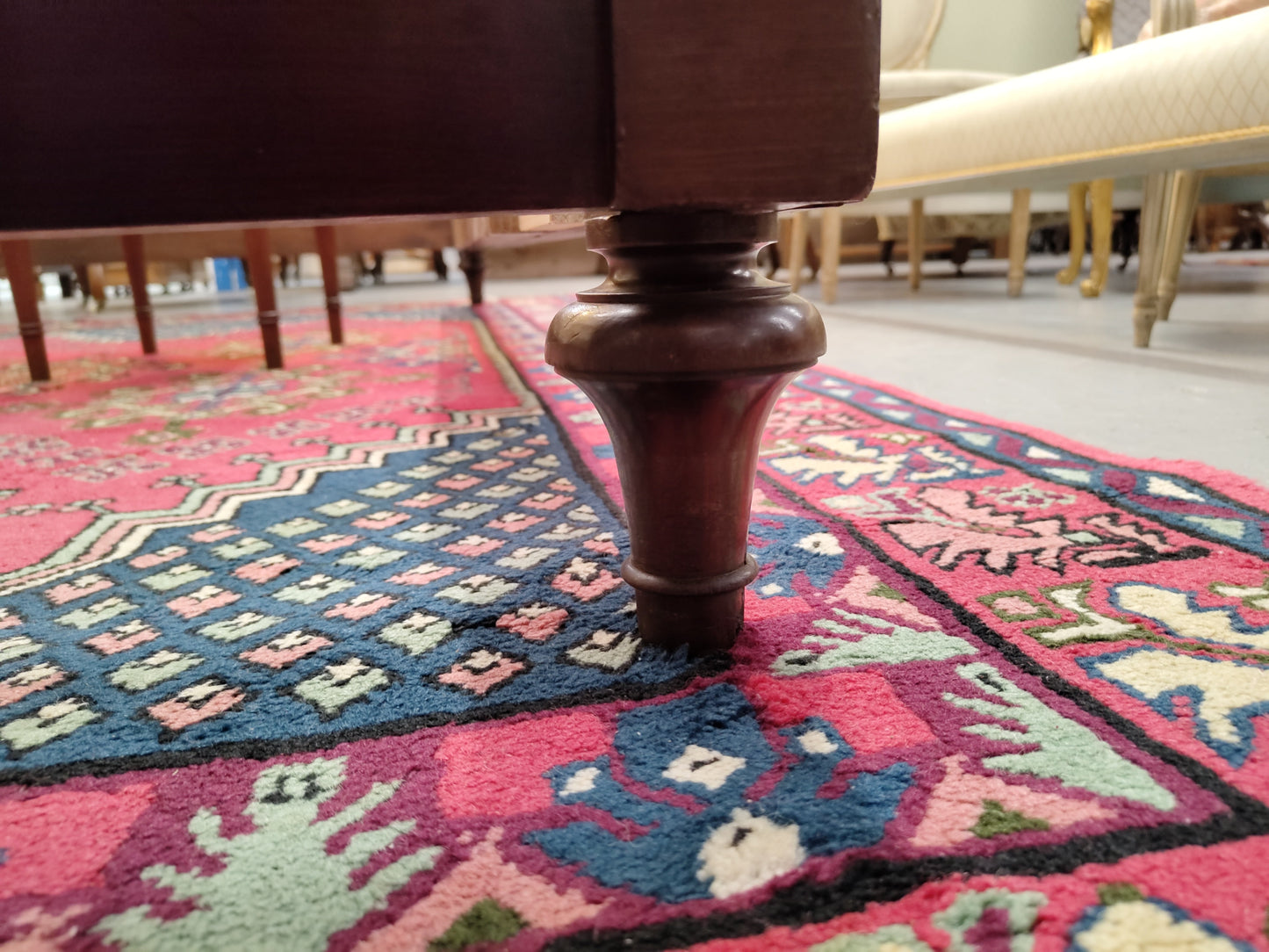 French Antique Empire Style Queen Bed