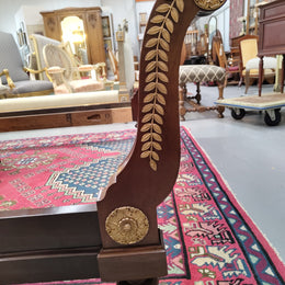 French Antique Empire Style Queen Bed