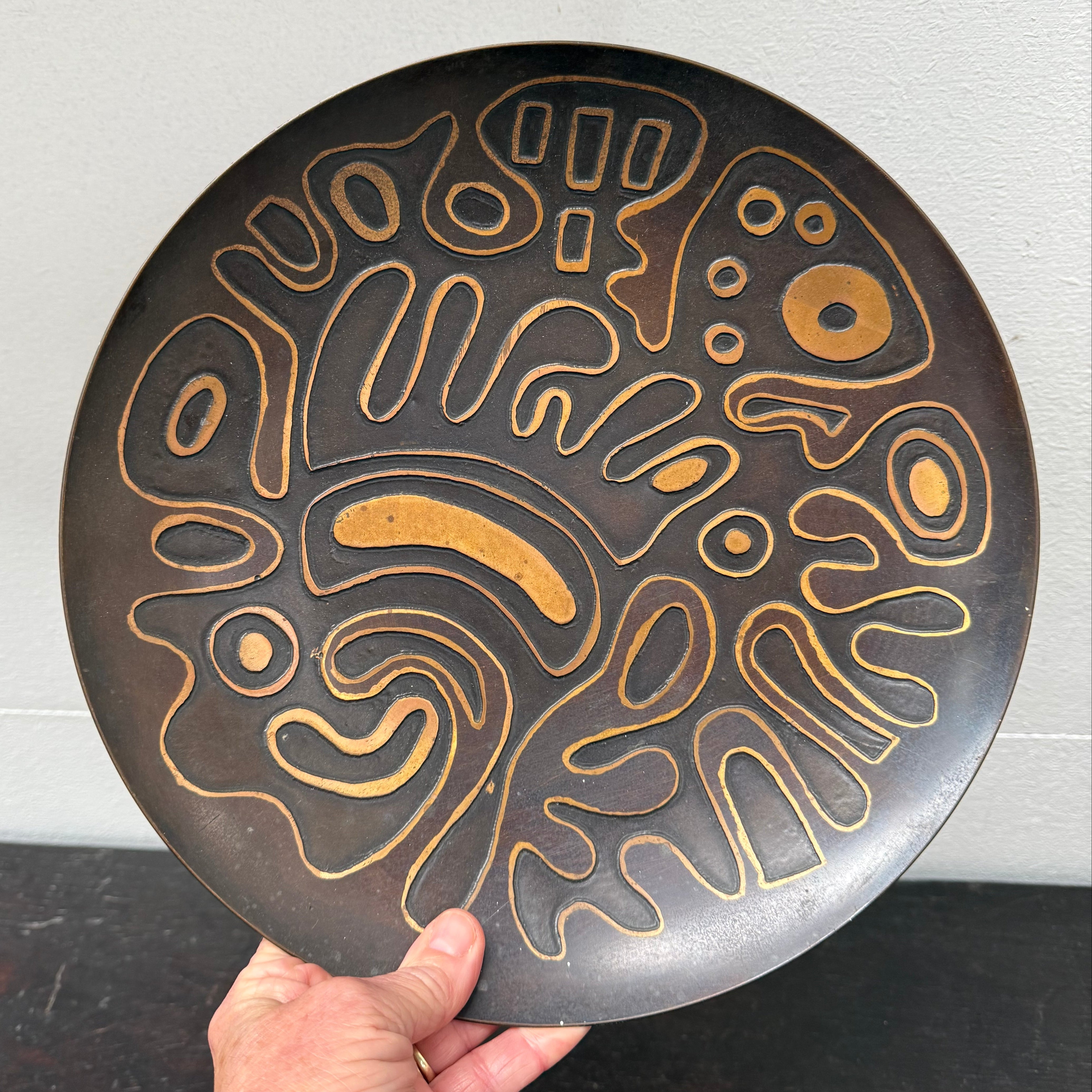 Mid Century Modern Design Copper Bowl / Plaque | Antique & Vintage | Moonee Ponds Antiques | Australia Wide Delivery