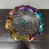 Northwood Purple Poinsetta & Lattice Carnival Glass Bowl | Antique & Vintage | Moonee Ponds Antiques | Australia Wide Delivery