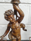 Pair French Art Deco Bronzed Metal Cherub Lamps | Antique & Vintage | Moonee Ponds Antiques | Australia Wide Delivery