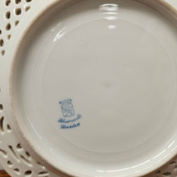 Pair Schumann Dresden Reticulated Hand Painted Plates | Antique & Vintage | Moonee Ponds Antiques | Australia Wide Delivery