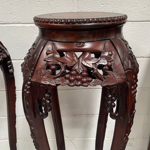 Pair of Antique Carved Chinese Plant Stands