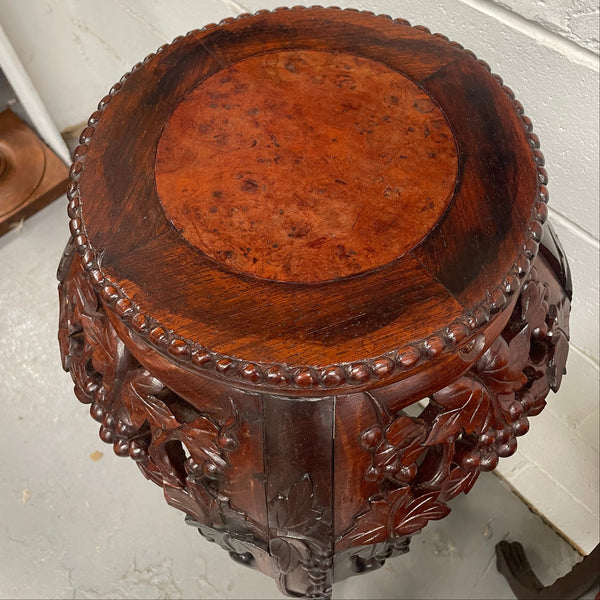Pair of Antique Carved Chinese Plant Stands