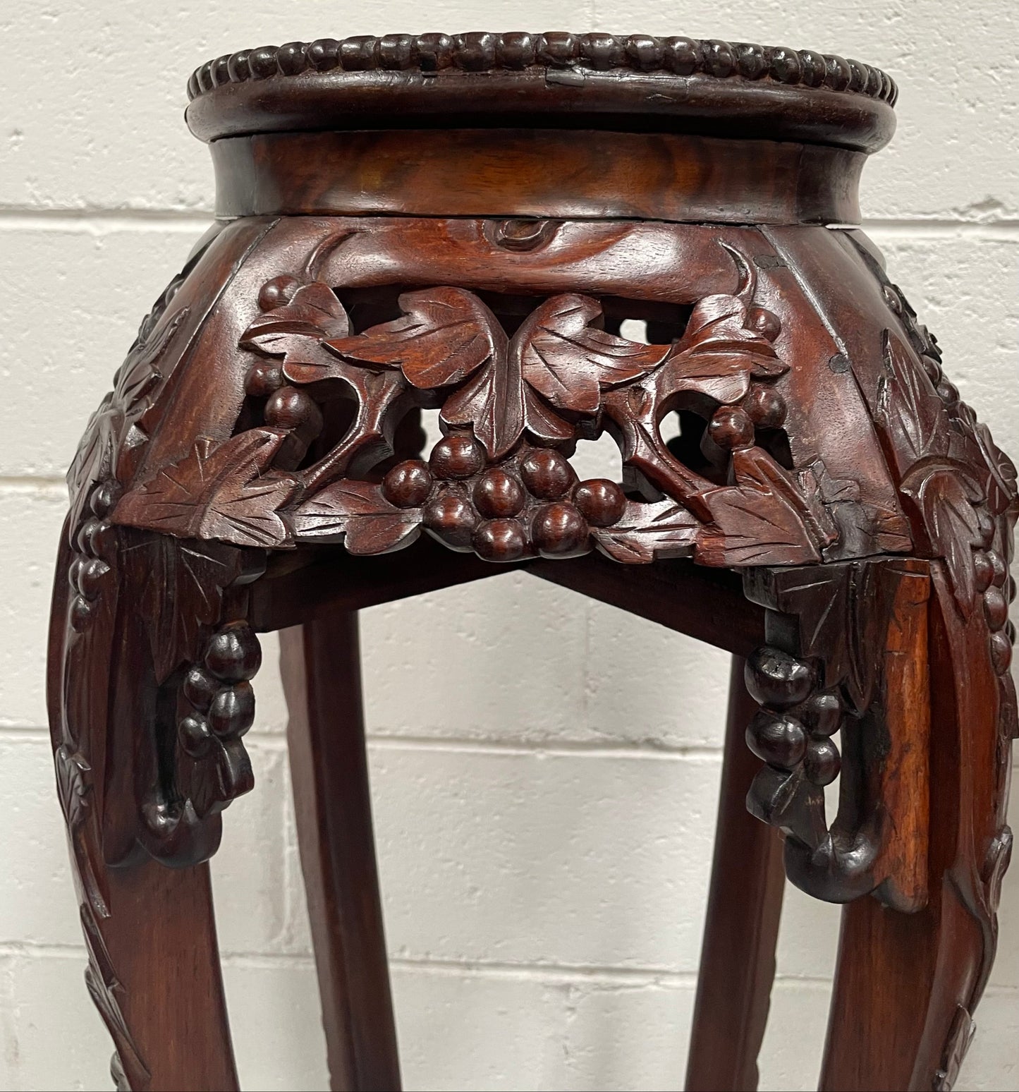 Pair of Antique Carved Chinese Plant Stands