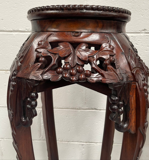 Pair of Antique Carved Chinese Plant Stands