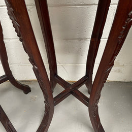 Pair of Antique Carved Chinese Plant Stands