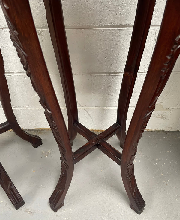 Pair of Antique Carved Chinese Plant Stands
