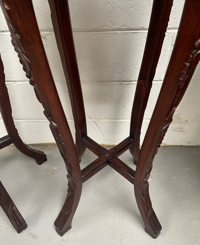 Pair of Antique Carved Chinese Plant Stands