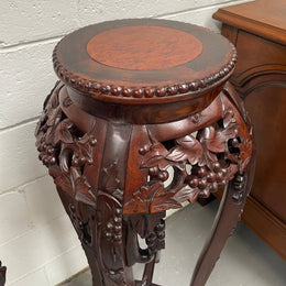 Pair of Antique Carved Chinese Plant Stands
