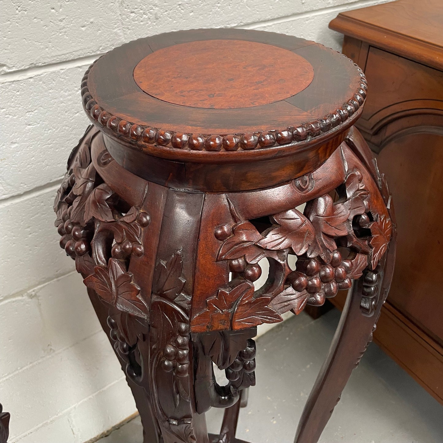 Pair of Antique Carved Chinese Plant Stands