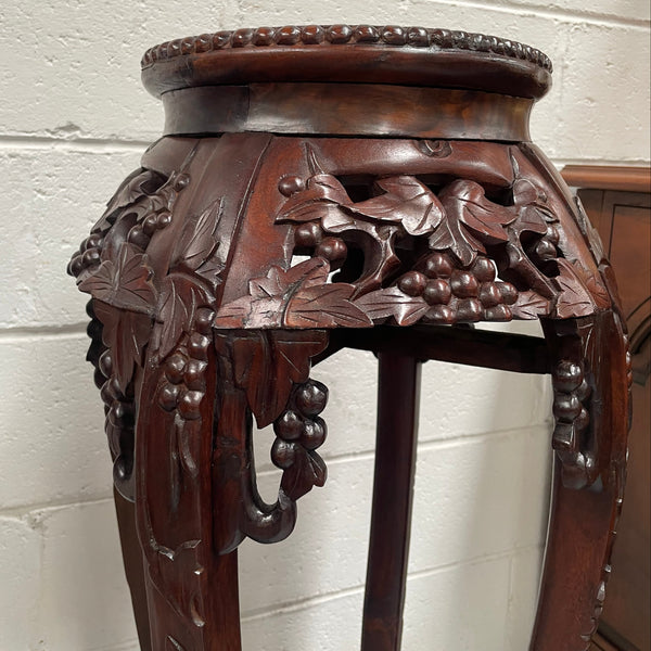 Pair of Antique Carved Chinese Plant Stands