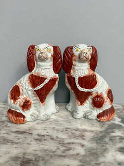 Pair of Antique Staffordshire Spaniels C1870's | Antique & Vintage | Moonee Ponds Antiques | Australia Wide Delivery