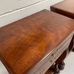 Pair of French Vintage Mahogany Bedsides
