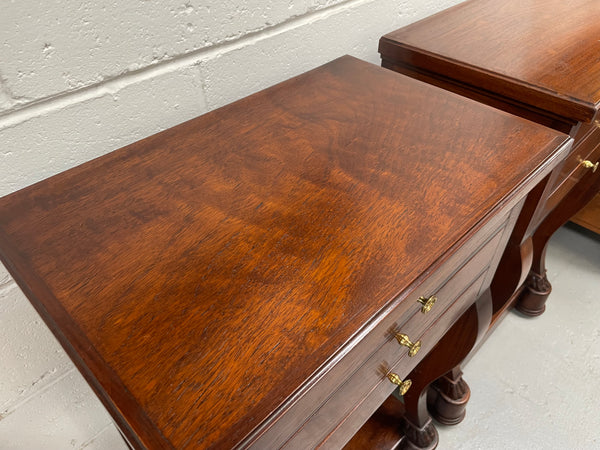 Pair of French Vintage Mahogany Bedsides