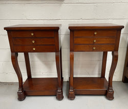 Pair of French Vintage Mahogany Bedsides | Antique & Vintage | Moonee Ponds Antiques | Australia Wide Delivery