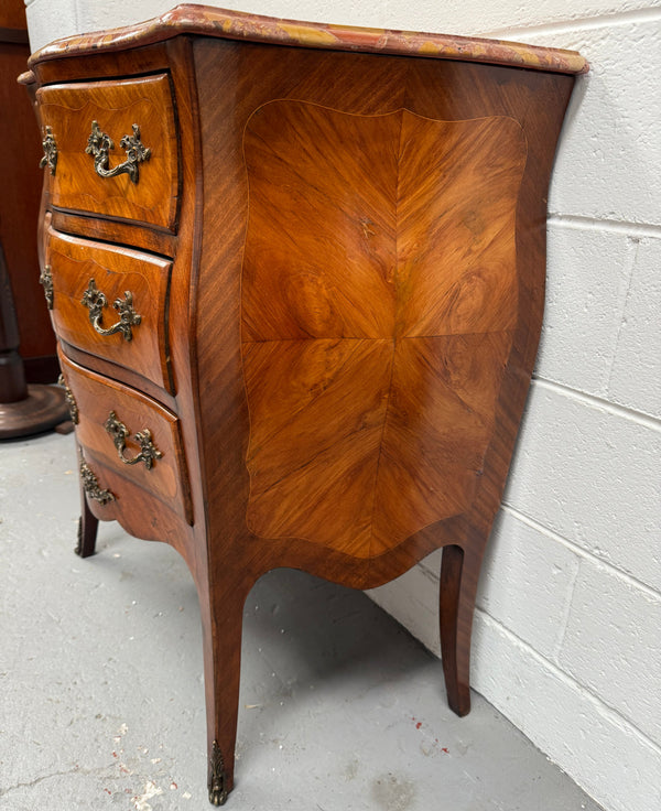 Petite French Louis XV Style Three Drawer Commode