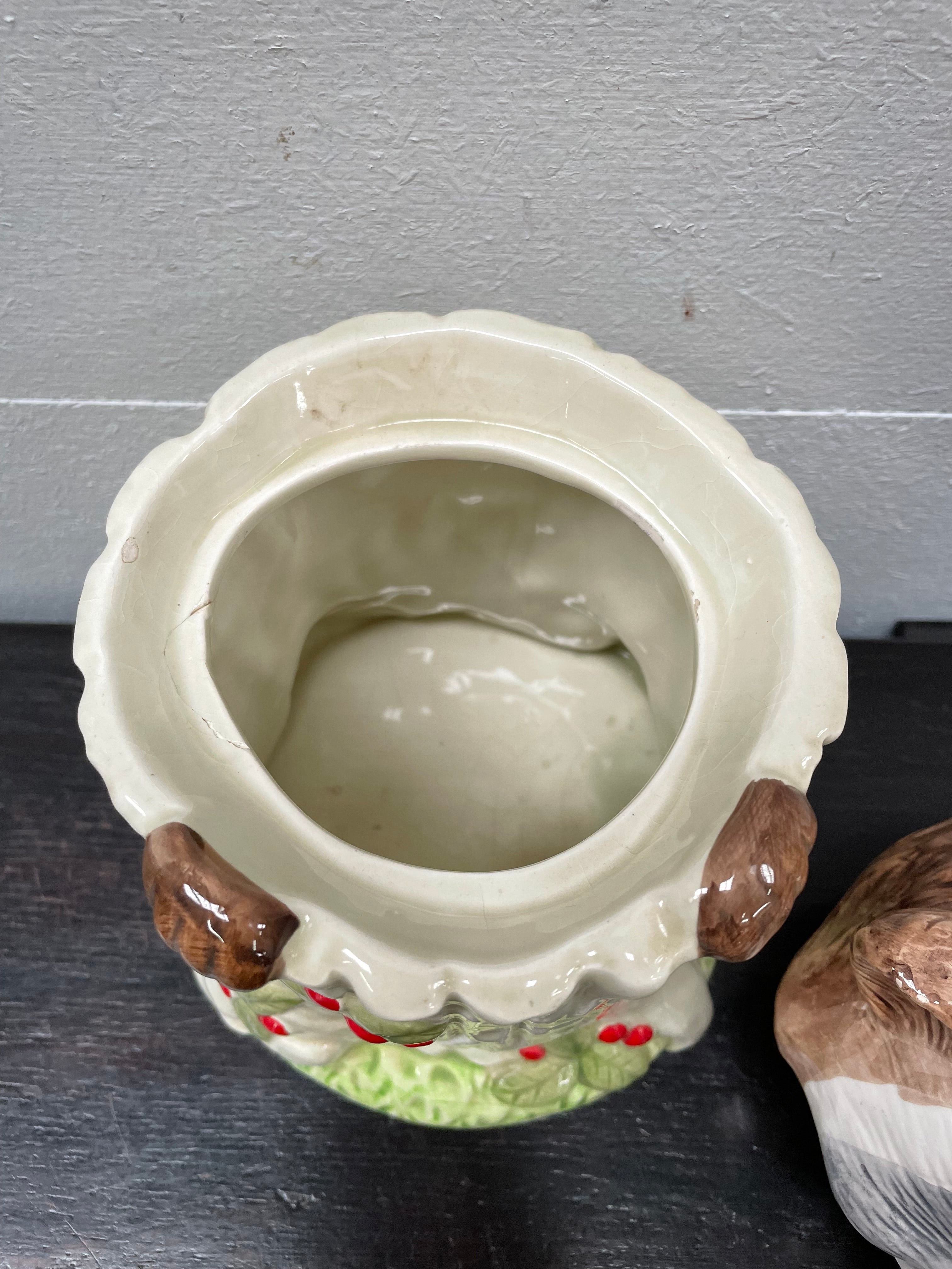 Delightful China Racoon Cookie Jar | Antique & Vintage | Moonee Ponds Antiques | Australia Wide Delivery