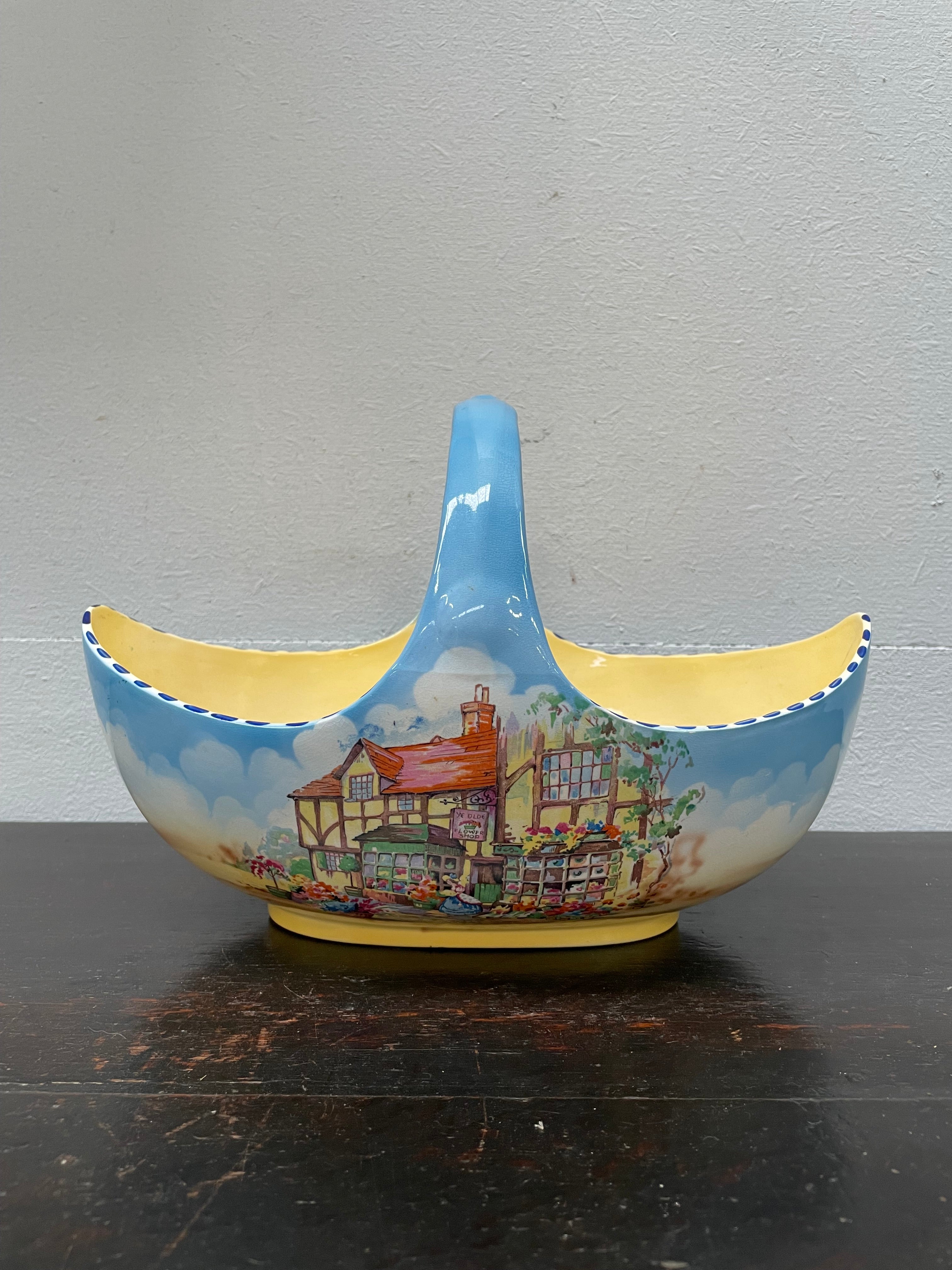 Very Attractive Falcon Ware China Basket | Antique & Vintage | Moonee Ponds Antiques | Australia Wide Delivery