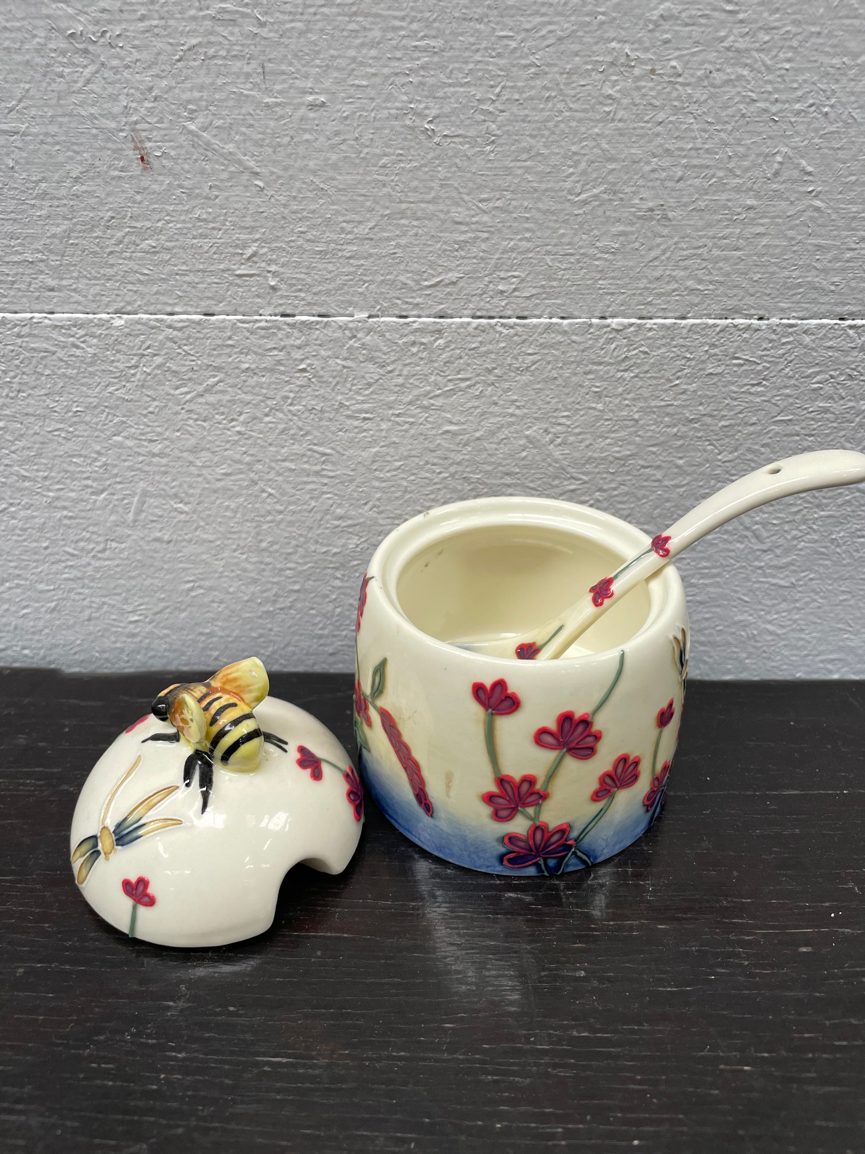 Old Tupton Ware Honey Pot & Spoon | Antique & Vintage | Moonee Ponds Antiques | Australia Wide Delivery